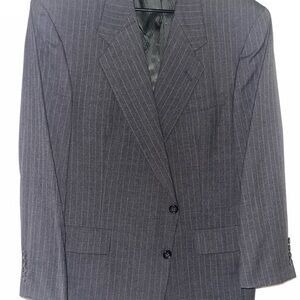 Hart Schaffner Marx Charcoal Pinstripe Suit Jacket